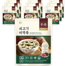 본죽 쇠고기 미역죽, 10개, 330g