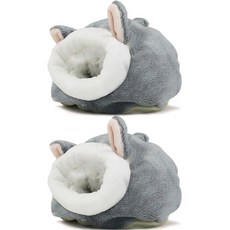 지앤와이 햄스터 보들따뜻 은신처 포치 10 x 11 x 9 cm, 그레이, 2개