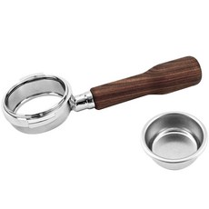  칼딘 크레마 바텀리스 E61 범용 포터필터 58mm, 월넛, 1세트 