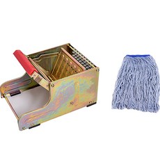 Clean Mate 天使寬口鐵刮刀+高級青紗馬波拖把組, 1組