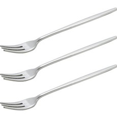 테이블아트 국산 아벨라 무광 티포크, 실버, 3개