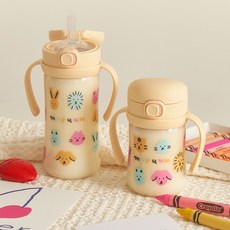 모윰 PPSU 올인원 원터치 빨대컵 270ml, 1개, 옐로우
