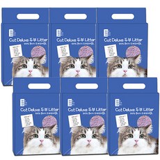 마마쇼 캣 디럭스 응고형 두부모래, 8L, 6개, 라벤더향