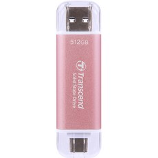 트랜센드 초소형 외장SSD ESD310, 512GB, 핑크