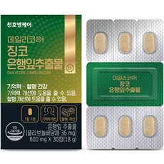 천호엔케어 데일리코어 징코 은행잎추출물 18g, 1개, 30정
