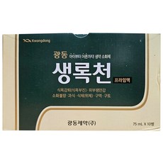 광동제약 생록천 프라임액 생약소화제, 75ml, 10개 - 누프라임