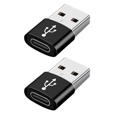 Itgomeu智慧IG USB A型-C型快速轉接頭, 2個, 2cm, 黑色