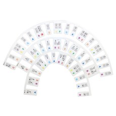 코네임 피아노 건반 실리콘 음계 음표기호 3W165 88키, 혼합색상