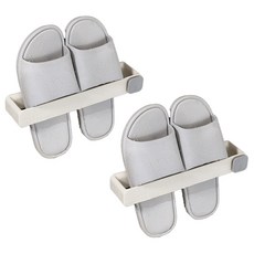 헤라우스점핑 욕실 슬리퍼 실내화 거치대, 그레이, 2개
