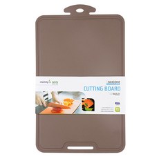 mommy's table 矽膠夾式副食品蔬果露營攜帶用砧板, 1個, 裸棕色