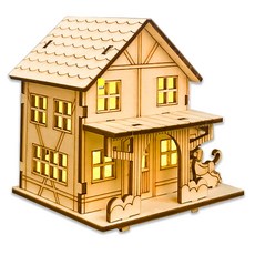 코히모 DIY 우드 미니어처 하우스 디자인 1 3W220, 디자인1, 1개