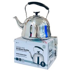 지앤디맑은하루 스텐 IH 인덕션 실버 주전자, 5L, 혼합색상, 1개