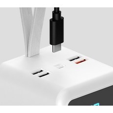 케이엠디자인 고속 충전 대용량 보조배터리 60000mAh, KMBAT60K, 화이트