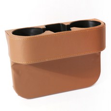 벤오토 차량용 틈새가죽 컵홀더, 브라운, 1개