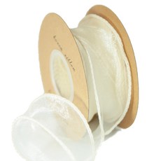 아이엔피 오간디리본 40mm, 07 아이보리, 9m, 1개