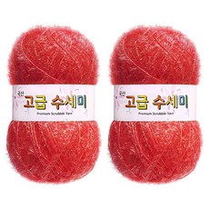 yarna 고급 수세미 뜨개실 80g, 181 딸기코랄, 2개 181 딸기코랄, 2개