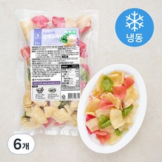 네니아 유기가공식품 인증 우리밀 삼색수제비 (냉동), 6개, 500g