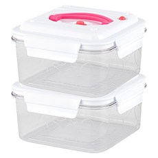 이지앤프리 에어제로 진공 밀폐용기 1700ml, 2개, 단품