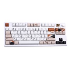 몬스타기어 후르츠 피치 저소음 삼색이 키보드, 텐키리스, 화이트, 닌자 84PRO