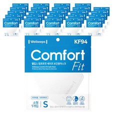 웰킵스 컴포트핏 세이프 보건용 마스크 소형 KF94, 1개입, 25개, 화이트