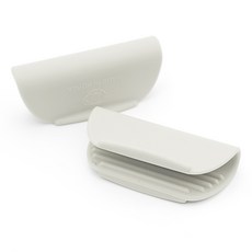SiliconStory Platinum矽膠廚房鍋具把手, 白色, 2個