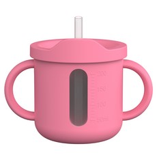 주니 유아용 실리콘 멀티컵 200ml, 핑크, 200ml, 1개