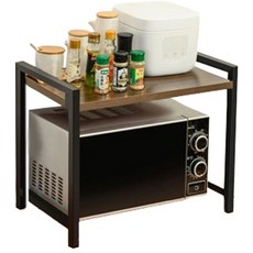 블럭마트 주방 전자렌지 선반 TYPE2, 블랙브라운, 1개 블랙브라운, 블랙브라운