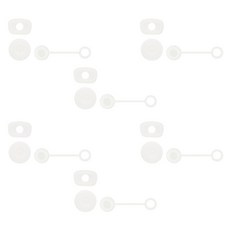블럭마트 텀블러 물샘방지 실리콘마개 3종, 화이트, 6세트