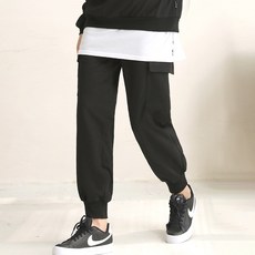 TURNKEY 女款大尺碼鬆餅紋束口工裝褲 GFW-350-8