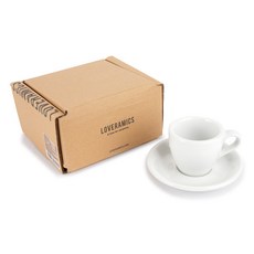 러브라믹스 에그 에스프레소 80ml 기프트 세트, 백색, 1세트