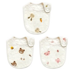 ikii 孩童棉質圍兜 3件組