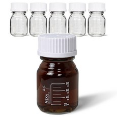 미르 헥사 눈금 유리병 MW100, 100ml, 6개