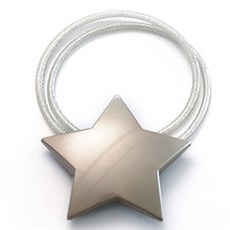 Mins Living 星星磁吸窗簾束帶固定繩, SILVER STAR, 1個