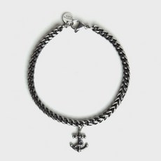 스칼렛또블랙 남성용 steel chain Vintage anchor point matte chain Bracelet BAT302