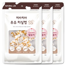 네츄럴랩 치카치카 우유 치실껌 SS 강아지 덴탈껌, 닭고기, 42g, 3개 - anf밀크스틱