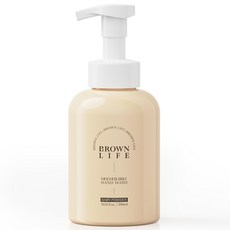 브라운 라이프 대용량 저자극 모찌 버블 핸드워시 베이비파우더향, 500ml, 1개