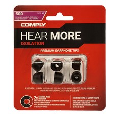 컴플라이 폼팁 Isolation T-500 이어팁 3p 세트 M, 17-50101-11, 블랙