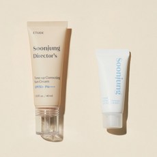 에뛰드 순정 디렉터 톤업 수정 선크림 SPF50+ PA++++ 40ml + 순정 약산성 5.5 폼 클렌저 20ml 세트, 2세트