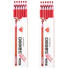 鑽石玻璃色鉛筆紅色 12p, 1 種顏色, 2個