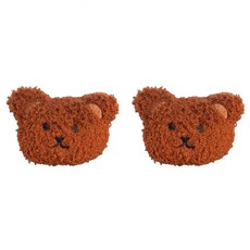어반카 차량용 곰돌이 헤드레스트 후크, 2개, 다크브라운