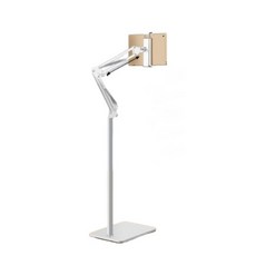 알파커머스 스탠드형 태블릿PC 휴대폰 자바라 거치대 175cm, 화이트, 1개