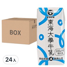 東海大學 全脂牛乳, 100%原味生乳, 無添加防腐劑, 無調整成分, 每罐200ml, 24入, 200ml