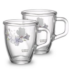 코렐 코디 보라꽃 글라스 머그컵 375ml, 2개