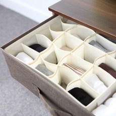 까사마루 속옷정리함 24칸 베이지, 2개