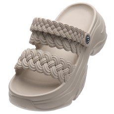 여성용 키높이 EVA DM 마블로 샌들