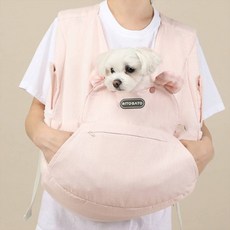 리토가토 반려동물 보들리 쿨라우드 앞가방, 핑크, 1개