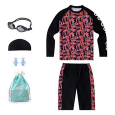 아쿠아티카 남성용 일반용 수경 래쉬가드 5종 세트 AQAJTP24002