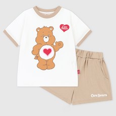 童款Care Bears拼色寬鬆短袖短褲套裝