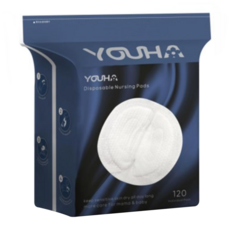YOUHA 優合 Air 沁氧瞬吸防溢乳墊120片, 2mm纖薄透氣, 360°立體旋吸, 新升級水立方不織布, 120片, 1包