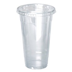 블룸엣홈 PET 일회용 투명컵 + 평뚜껑 세트, 590ml, 25개, 1세트 590ml, 1세트